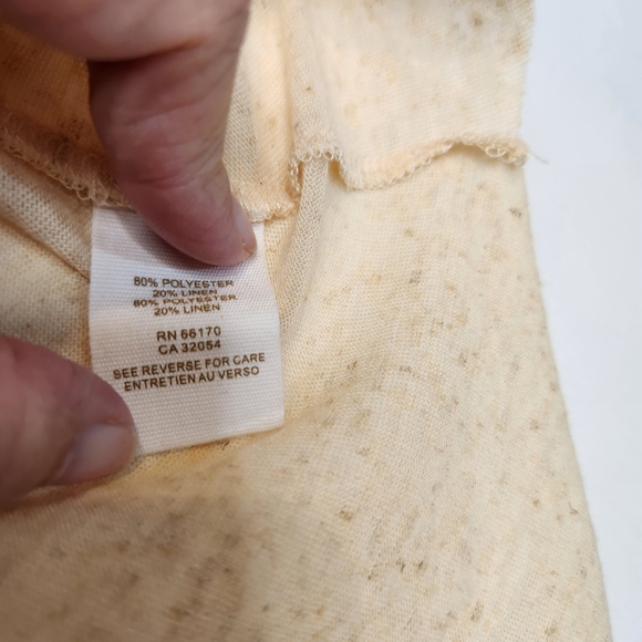 Free People Sleeveless Tank Top with Fringe Detail Size Medium Cream. Cottage - Picture 4 of 6